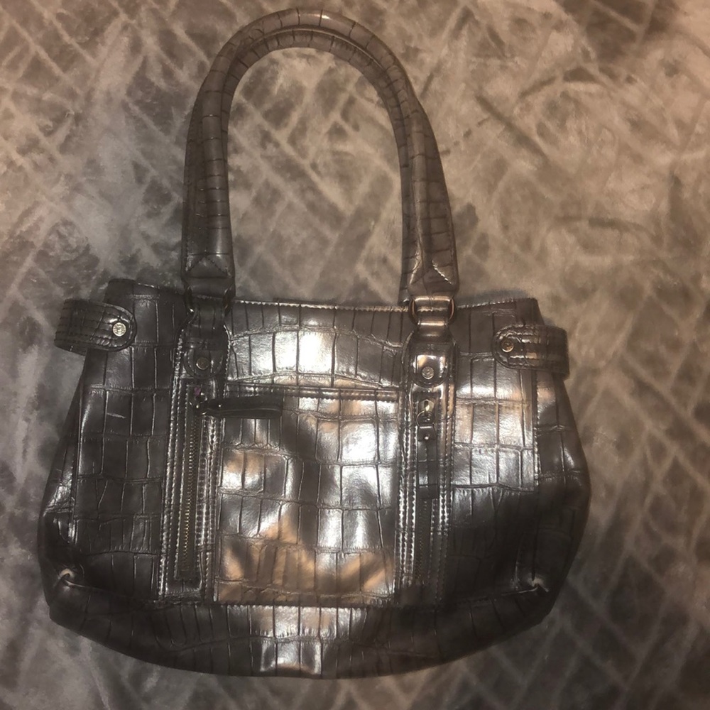 Grey Patterned Purse